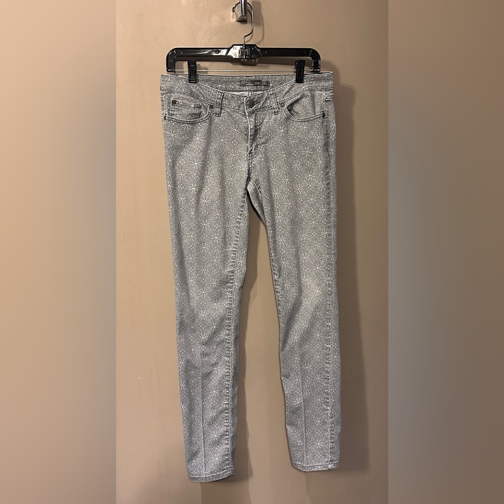 Prana Gray Patterned Ankle Jeans